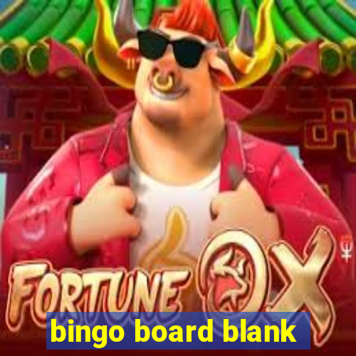 bingo board blank