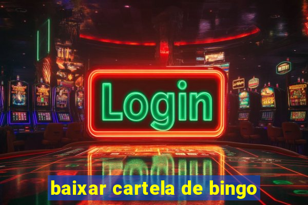 baixar cartela de bingo