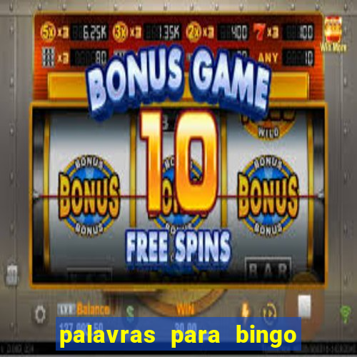 palavras para bingo cha de bebe