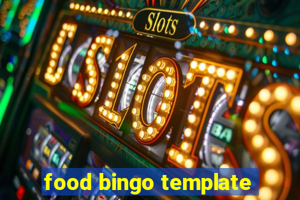 food bingo template