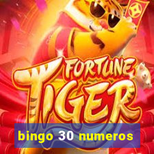 bingo 30 numeros