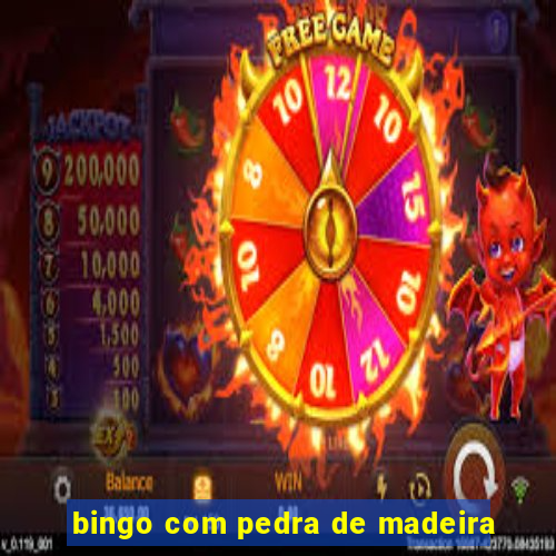 bingo com pedra de madeira