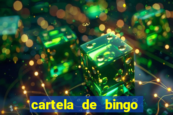 cartela de bingo da sorte