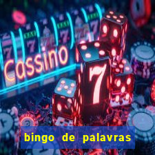 bingo de palavras simples colorido