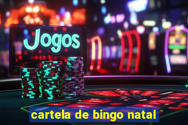 cartela de bingo natal