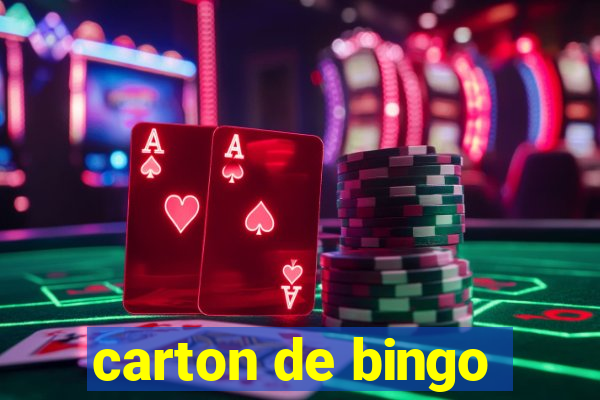 carton de bingo