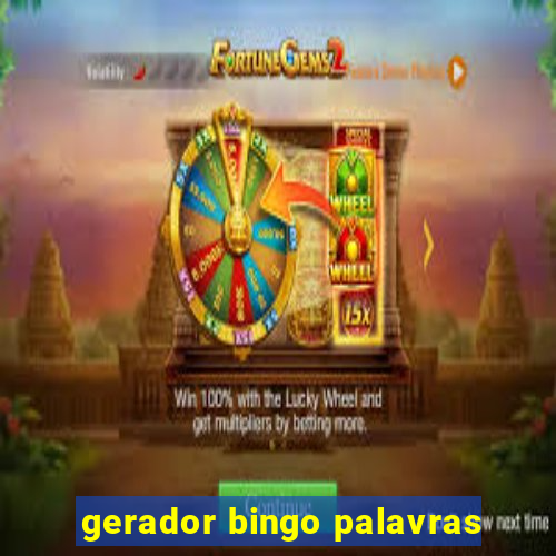 gerador bingo palavras