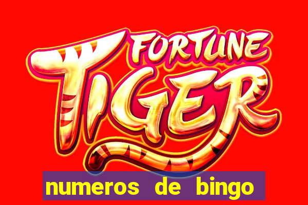 numeros de bingo del 1 al 75