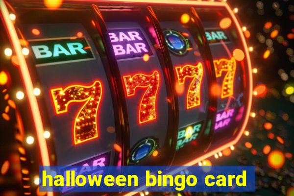 halloween bingo card