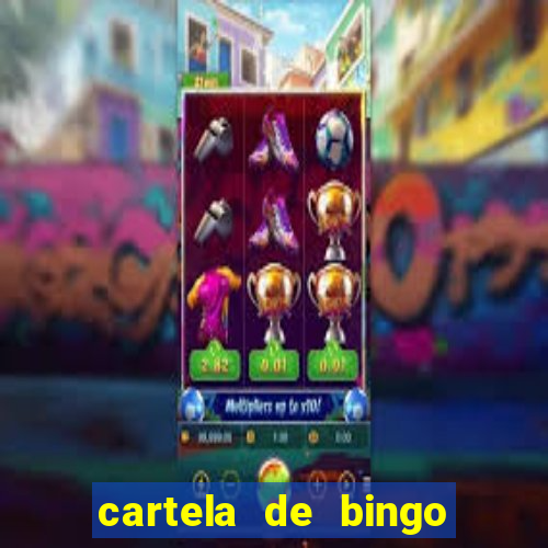 cartela de bingo com letras