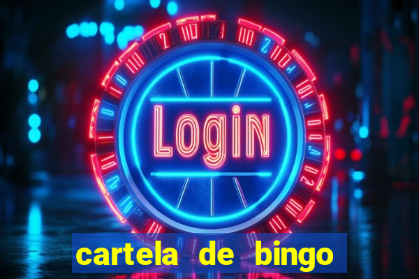 cartela de bingo de letras