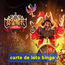 carte de loto bingo