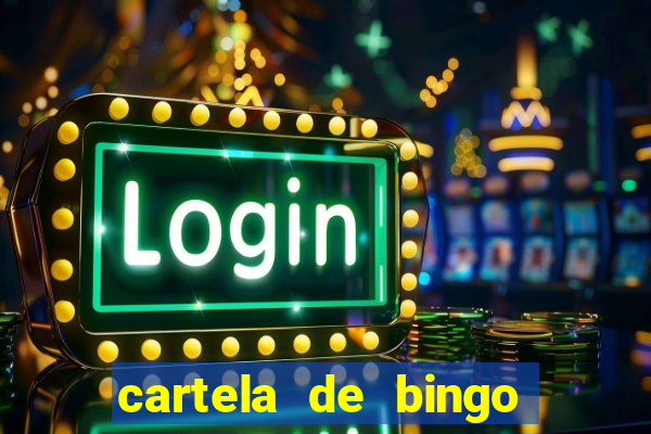 cartela de bingo de nomes para imprimir